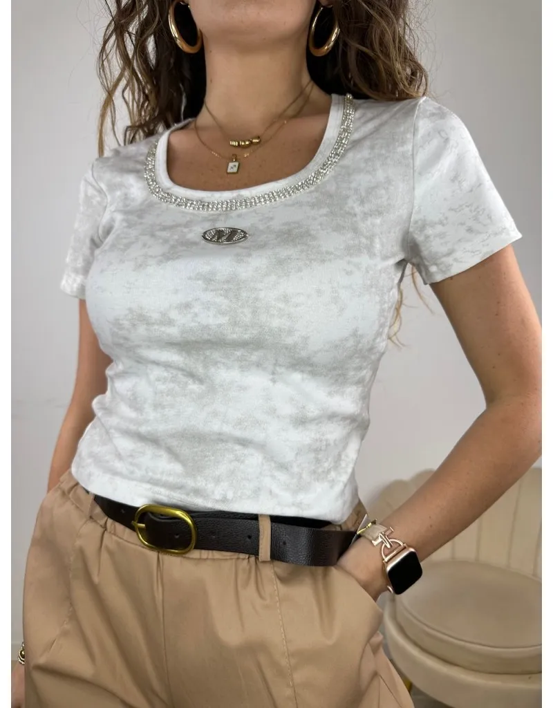 T-SHIRT CROP SALIMA BIANCA