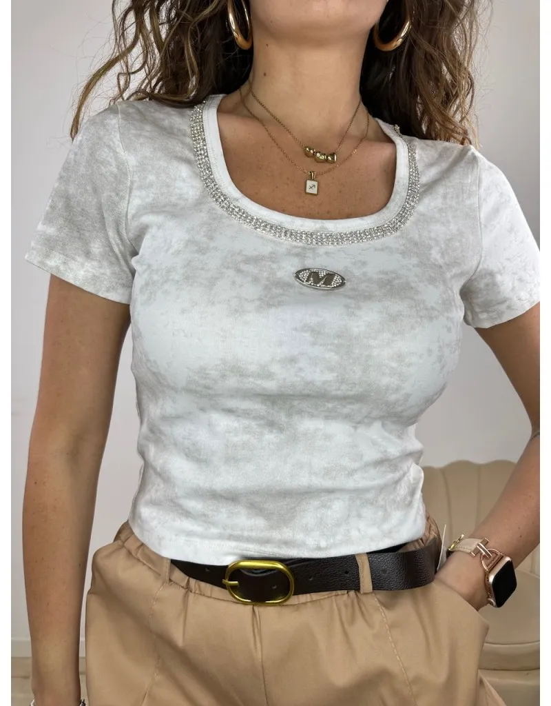 T-SHIRT CROP SALIMA BIANCA