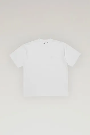 T-shirt in COOLMAX con logo ricamato                                                                                White