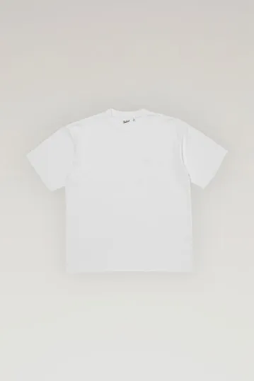 T-shirt in COOLMAX con logo ricamato                                                                                White