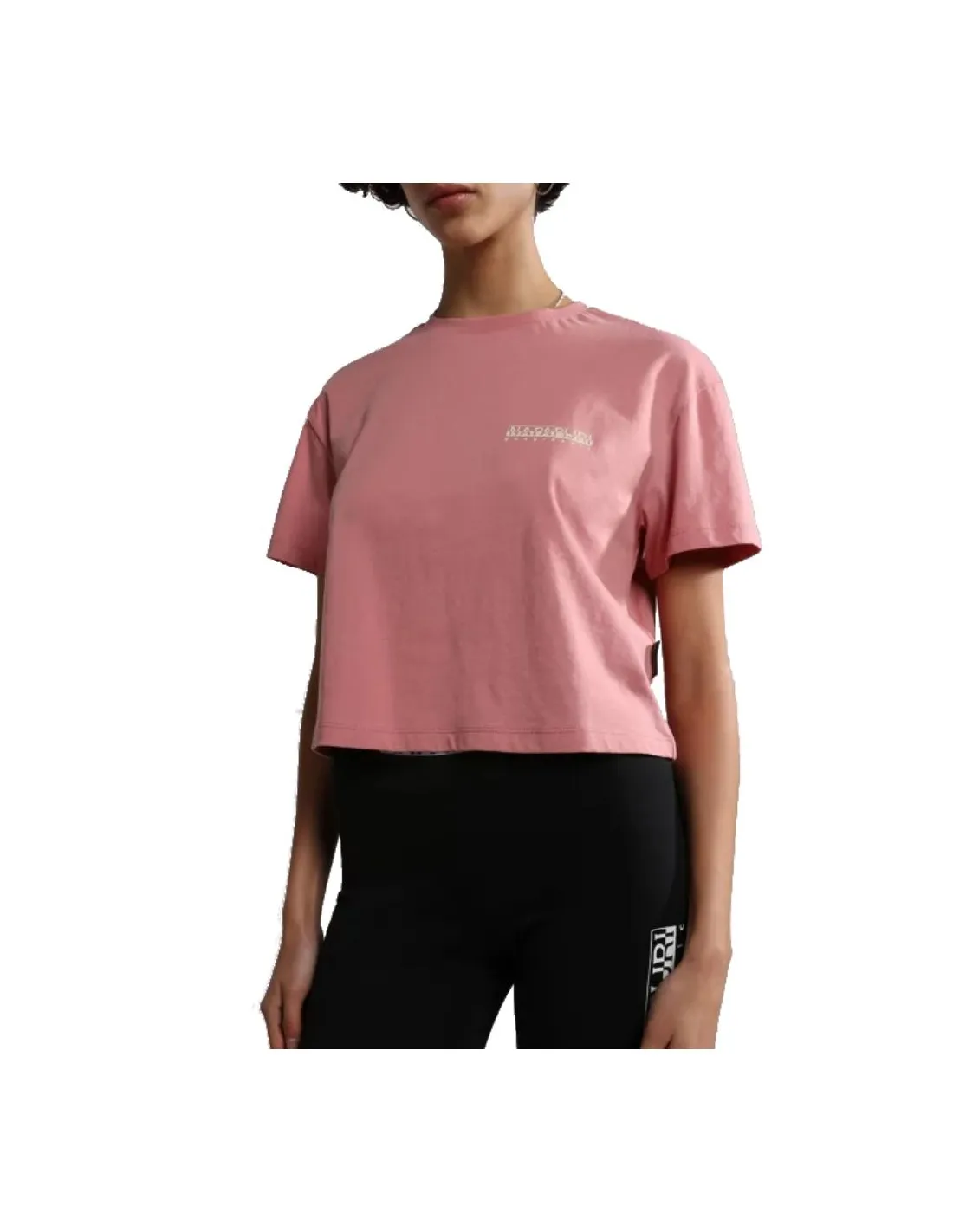 T-shirt Napapijri Cenepa Crop Rosa Lulu
