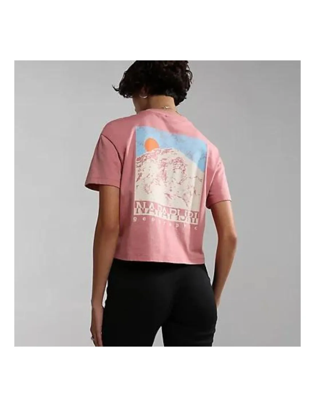 T-shirt Napapijri Cenepa Crop Rosa Lulu