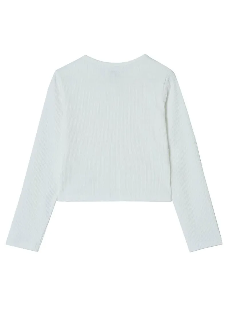 T-Shirt Pepe Jeans Sander Bianco per Bambina