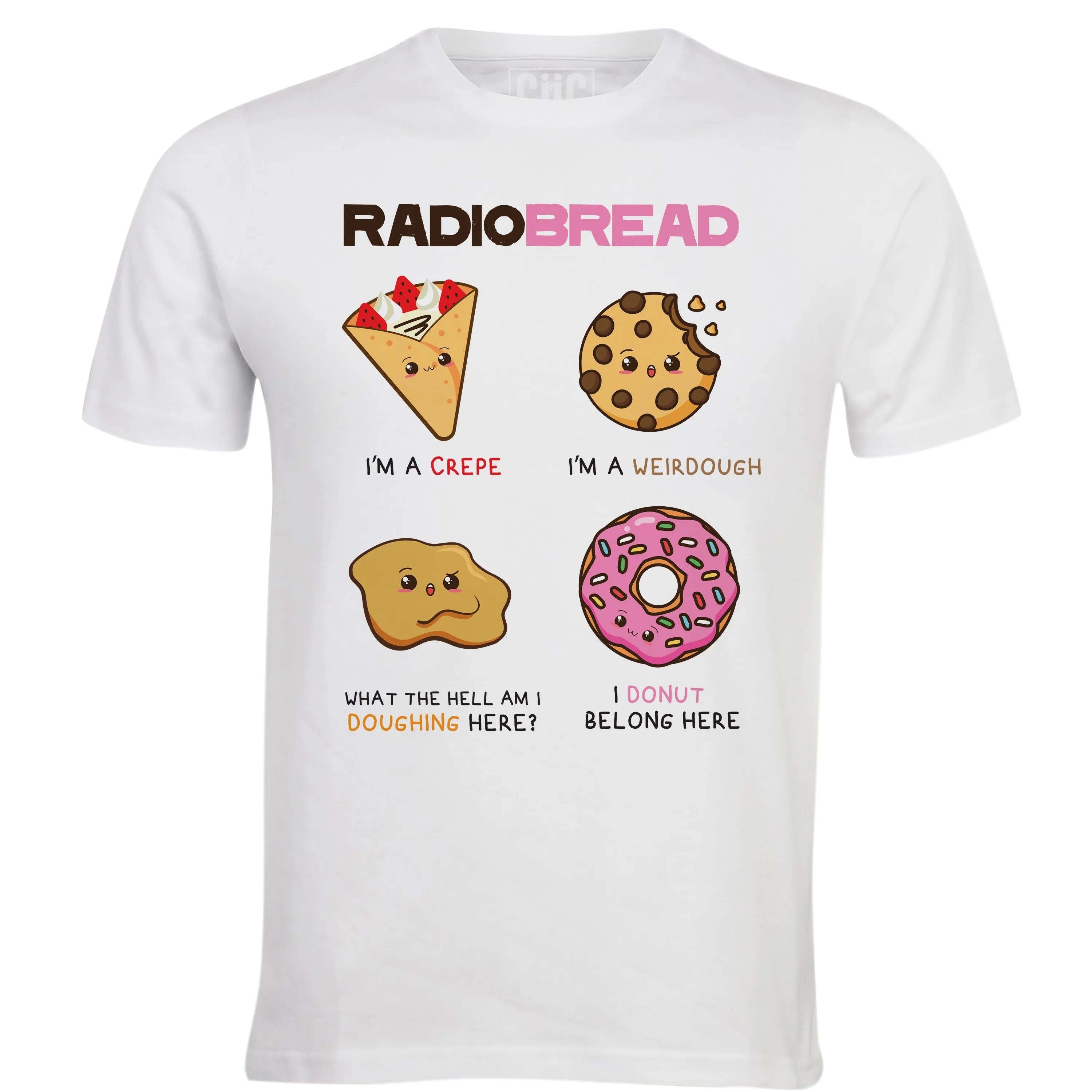 T-Shirt Radio Bread - maglietta divertente ispirata ai RadioHead - Music Choose ur color