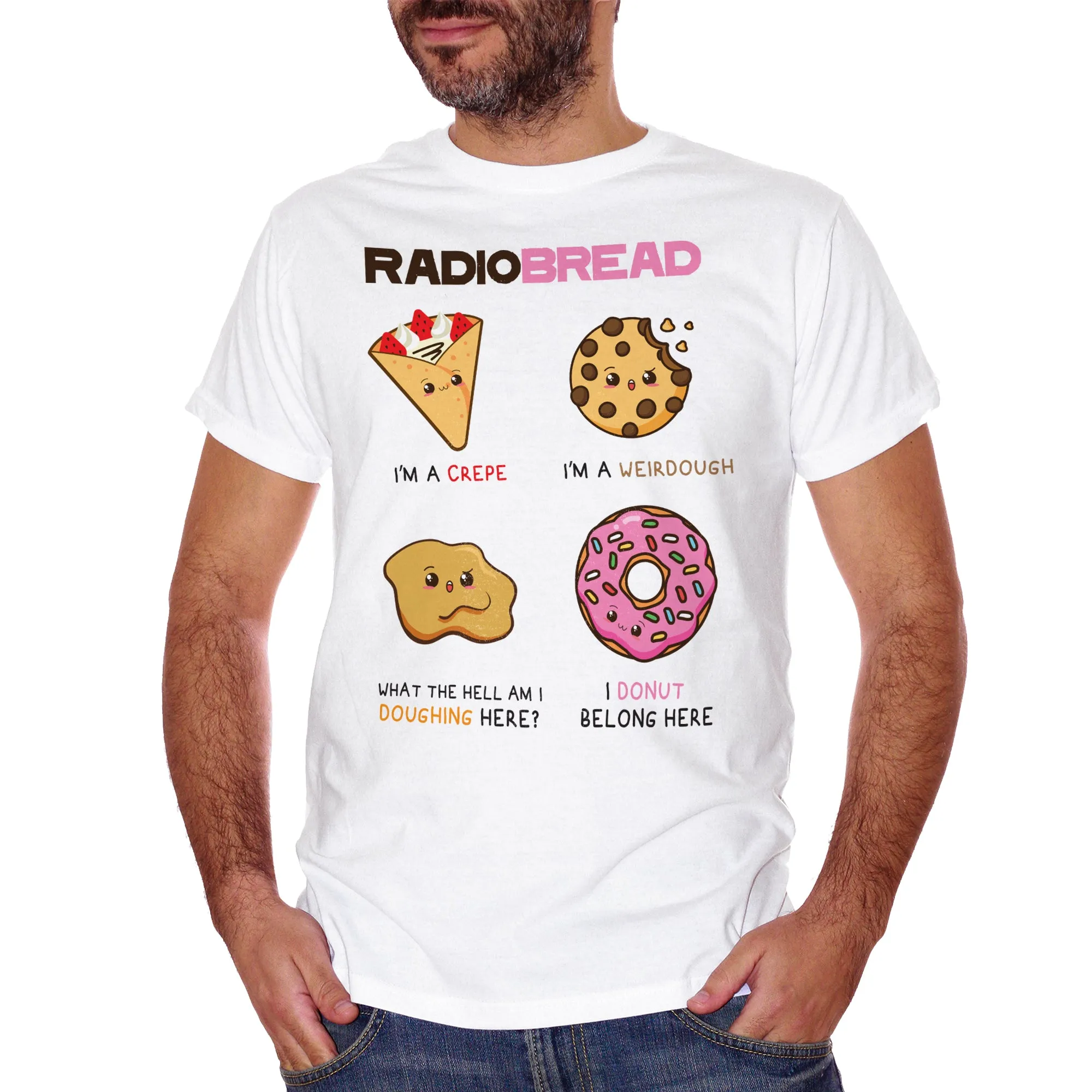 T-Shirt Radio Bread - maglietta divertente ispirata ai RadioHead - Music Choose ur color