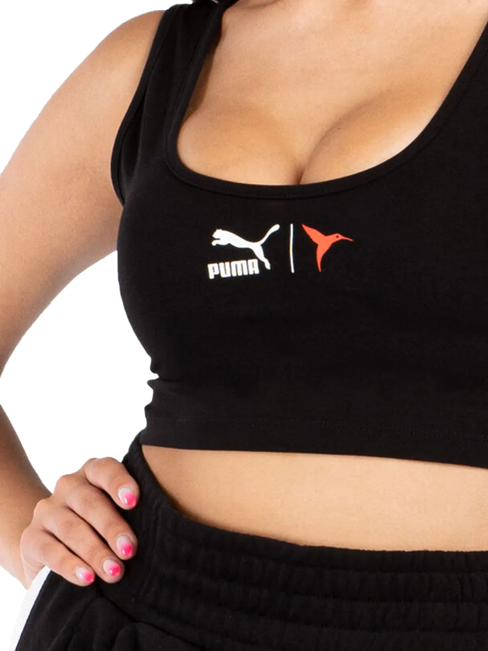 Top PUMA Donna Ushuaia Crop Top,PUMA Black Nero