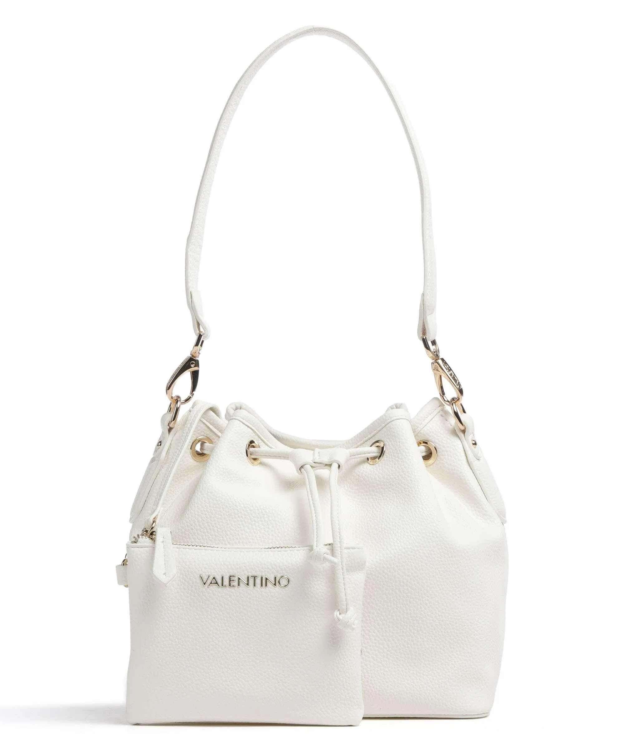  Valentino Bags Brixton Borsa a secchiello pelle sintetica bianco  