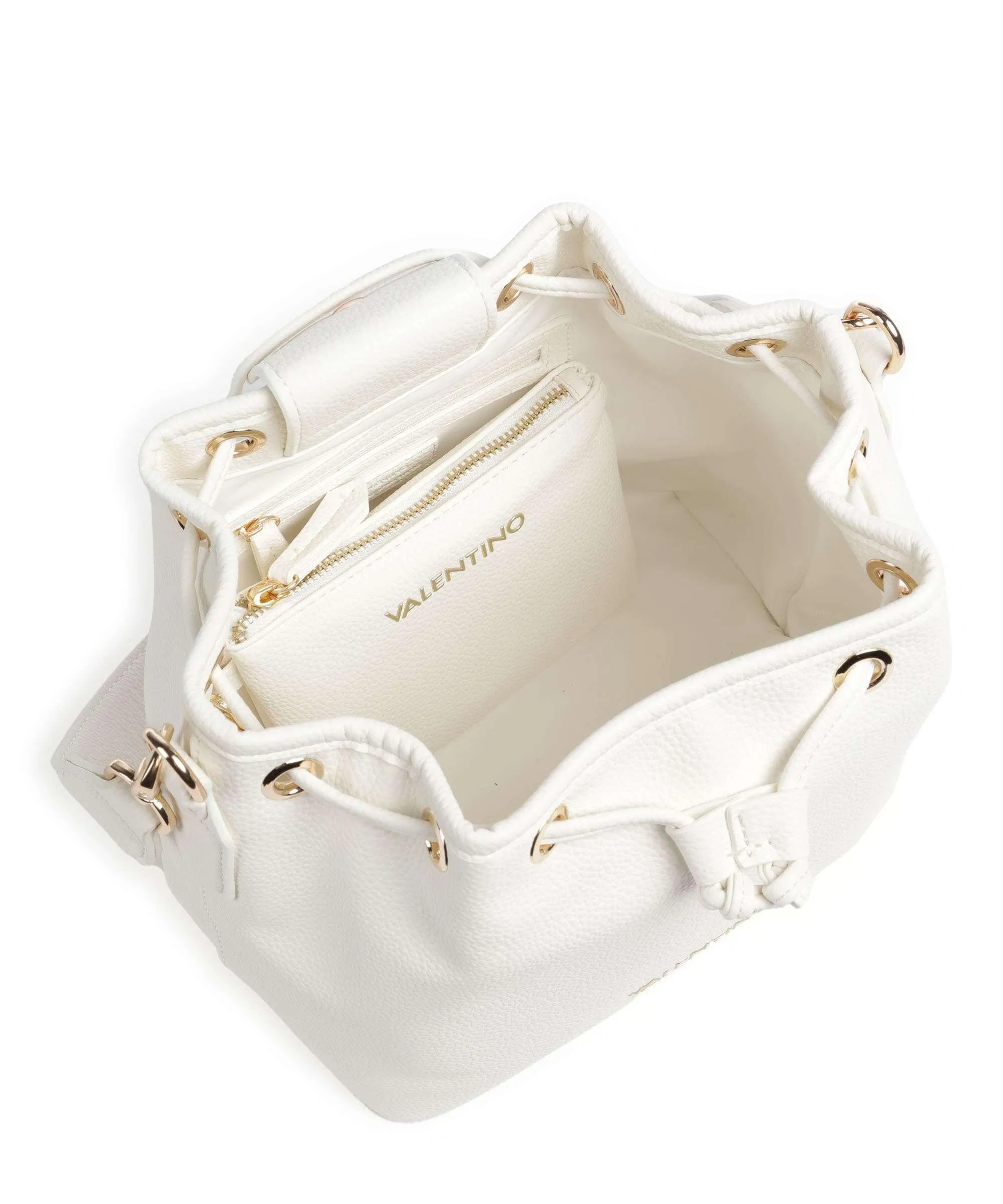  Valentino Bags Brixton Borsa a secchiello pelle sintetica bianco  