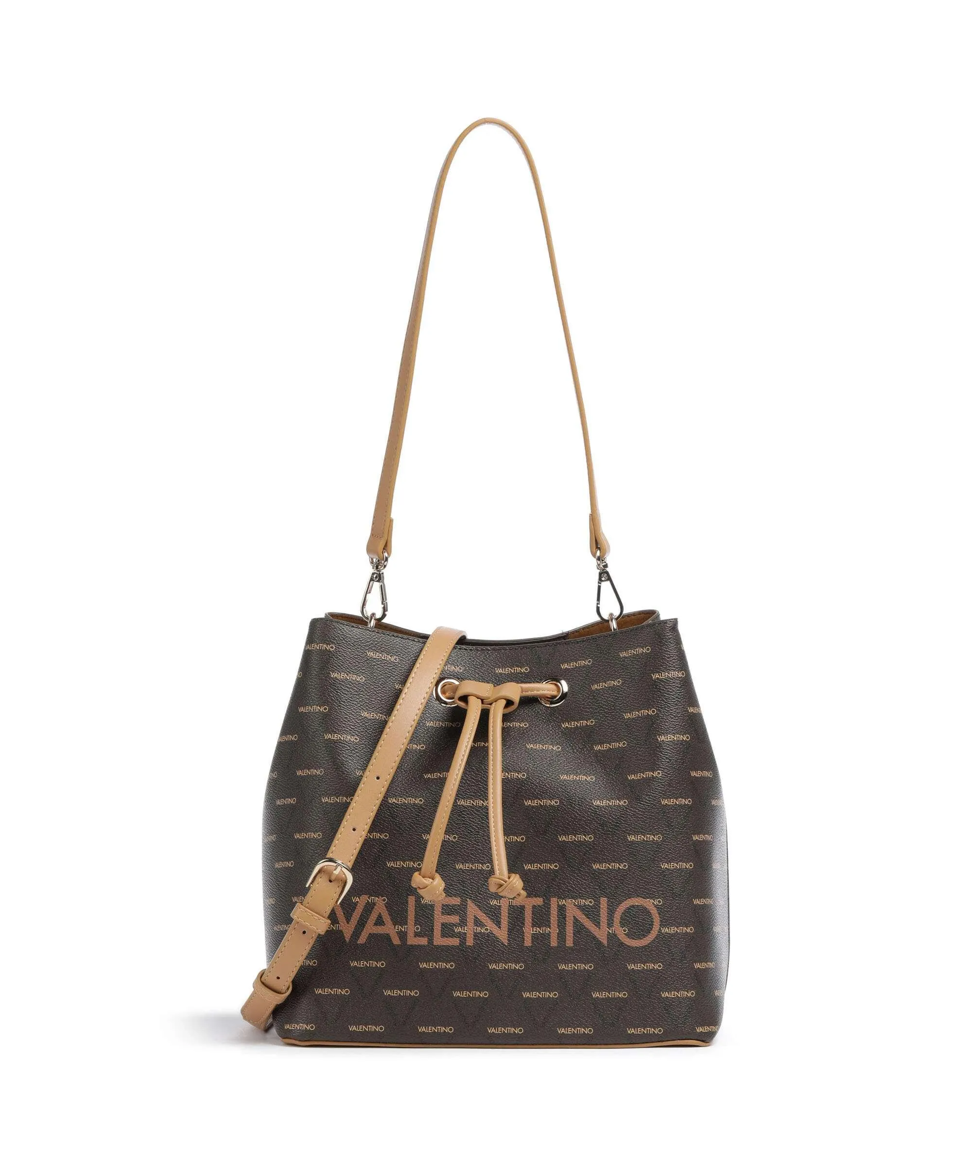  Valentino Bags Liuto Borsa a secchiello pelle sintetica marrone scuro  
