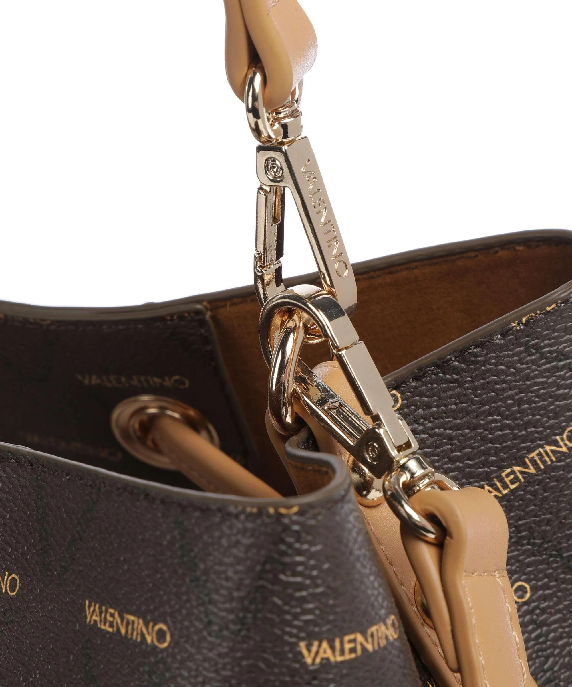  Valentino Bags Liuto Borsa a secchiello pelle sintetica marrone scuro  