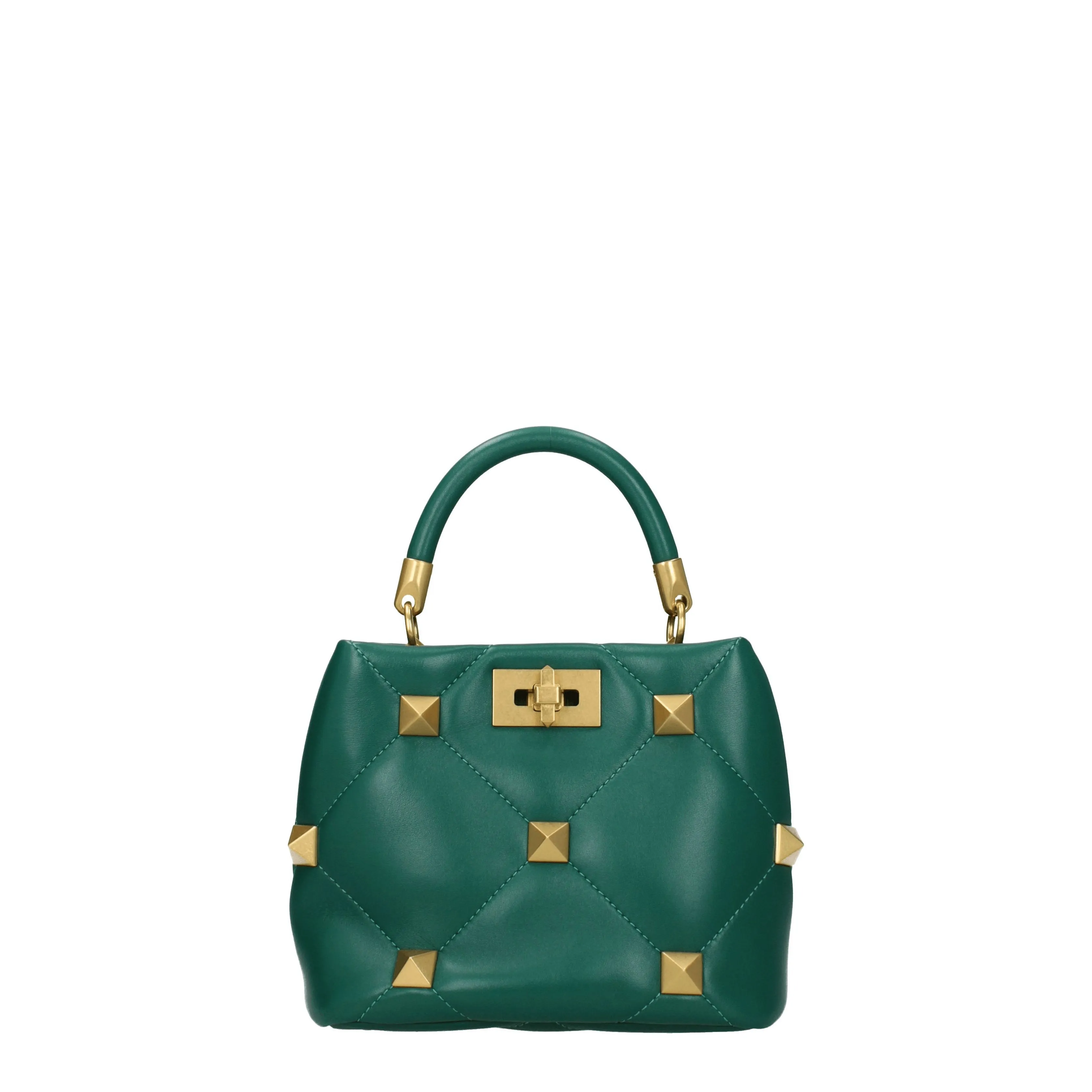 Valentino Garavani Borse a Mano Roman stud Donna Pelle Verde/Smeraldo
