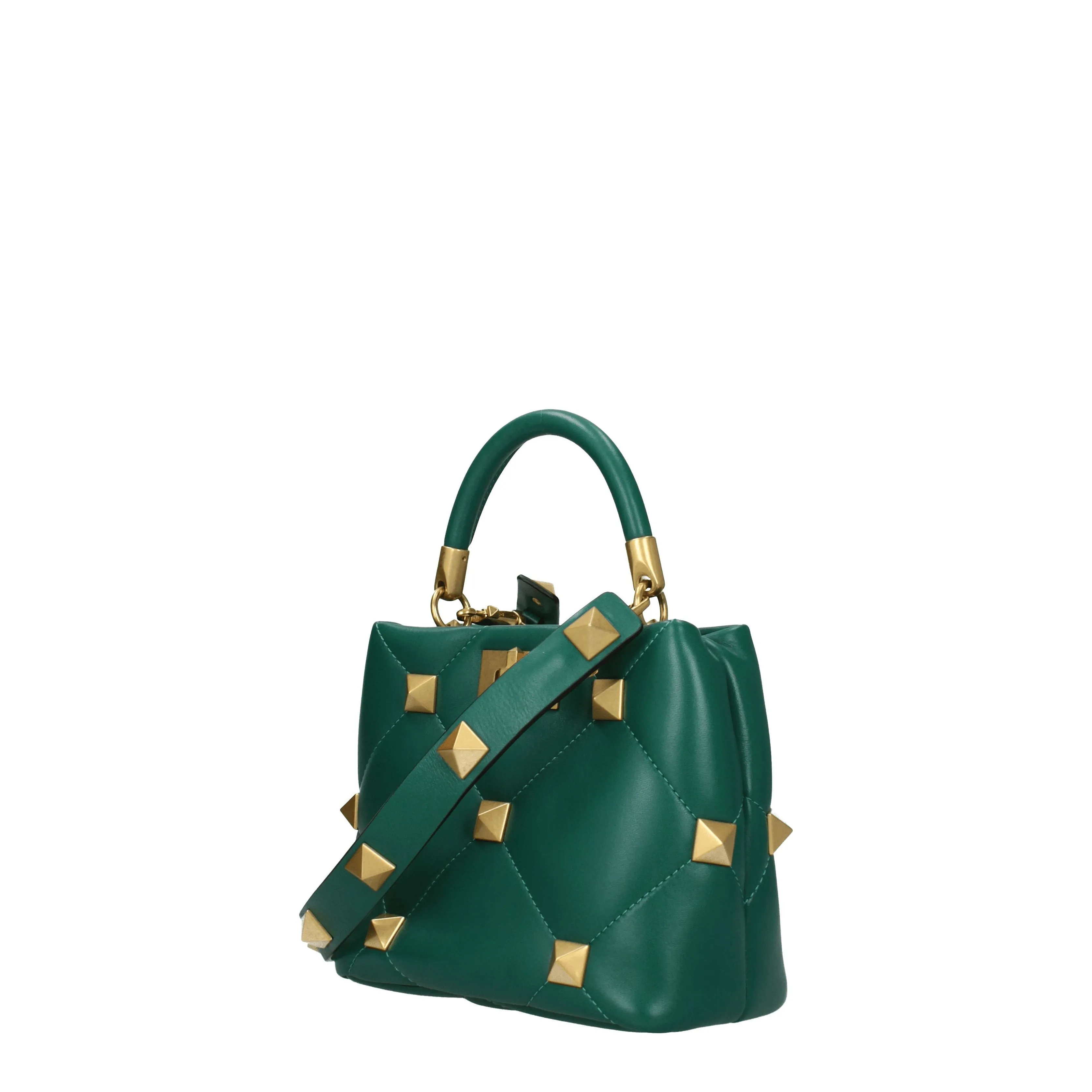 Valentino Garavani Borse a Mano Roman stud Donna Pelle Verde/Smeraldo