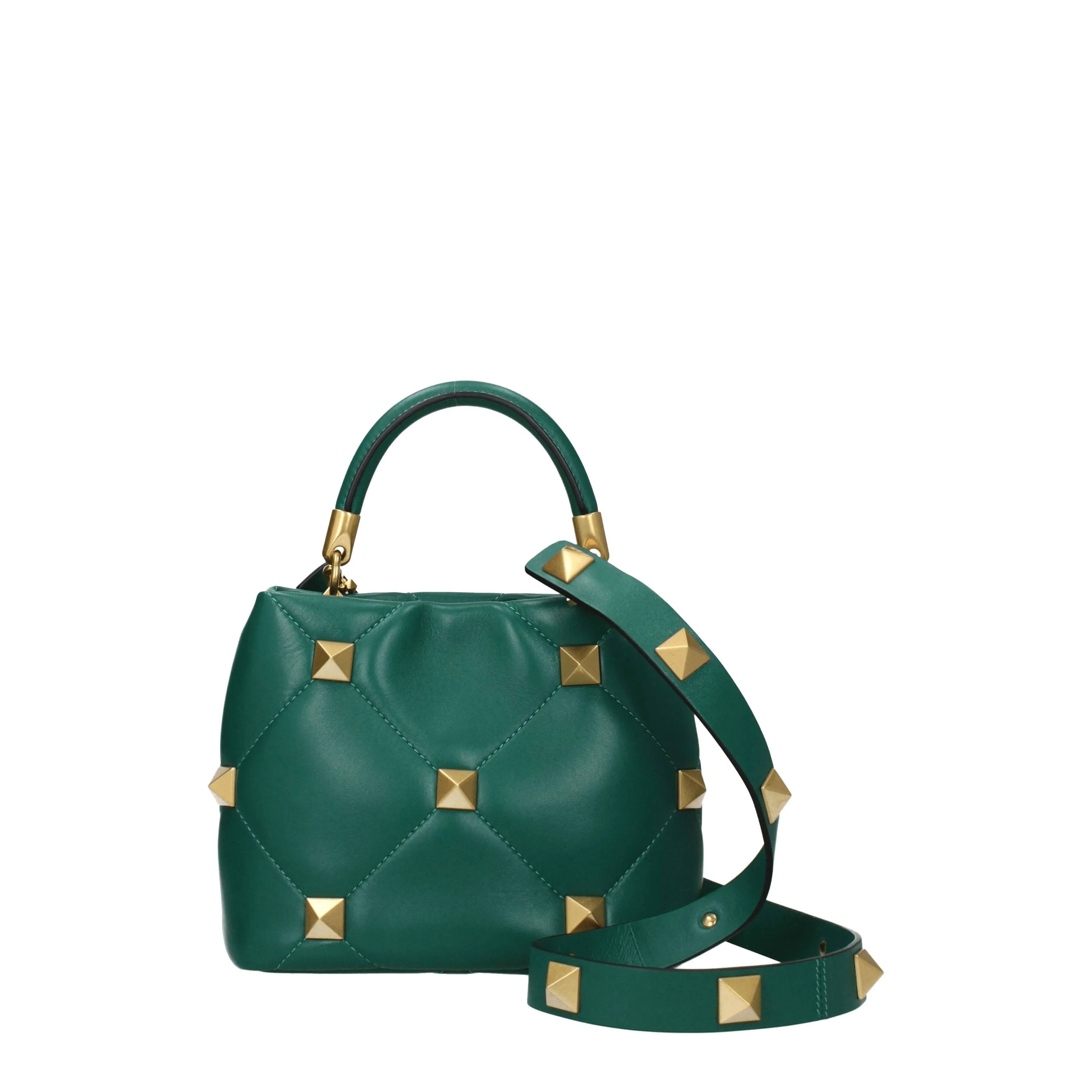 Valentino Garavani Borse a Mano Roman stud Donna Pelle Verde/Smeraldo