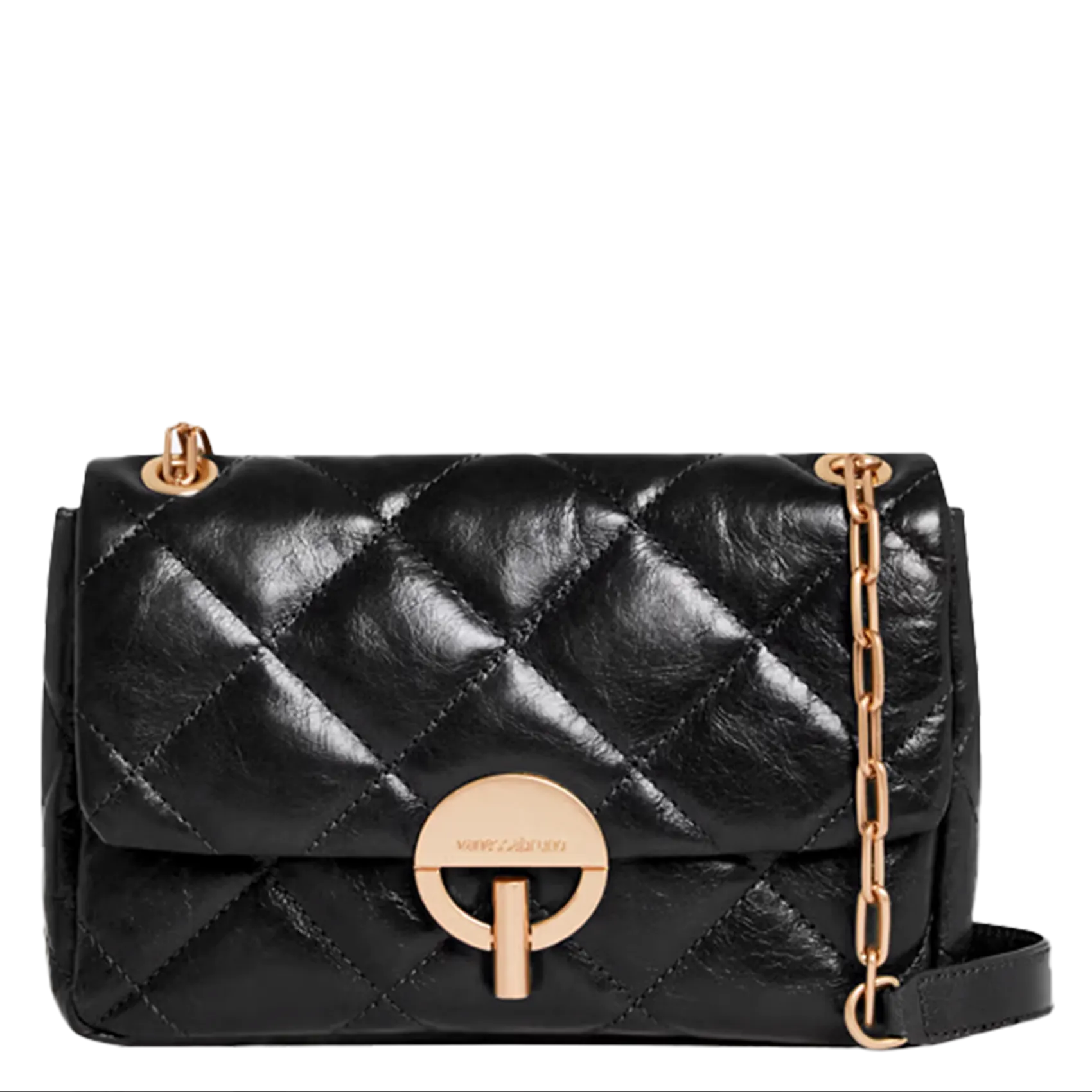  VANESSA BRUNO   GRAND MOON - Borsa a bandoliera in pelle | Nero
