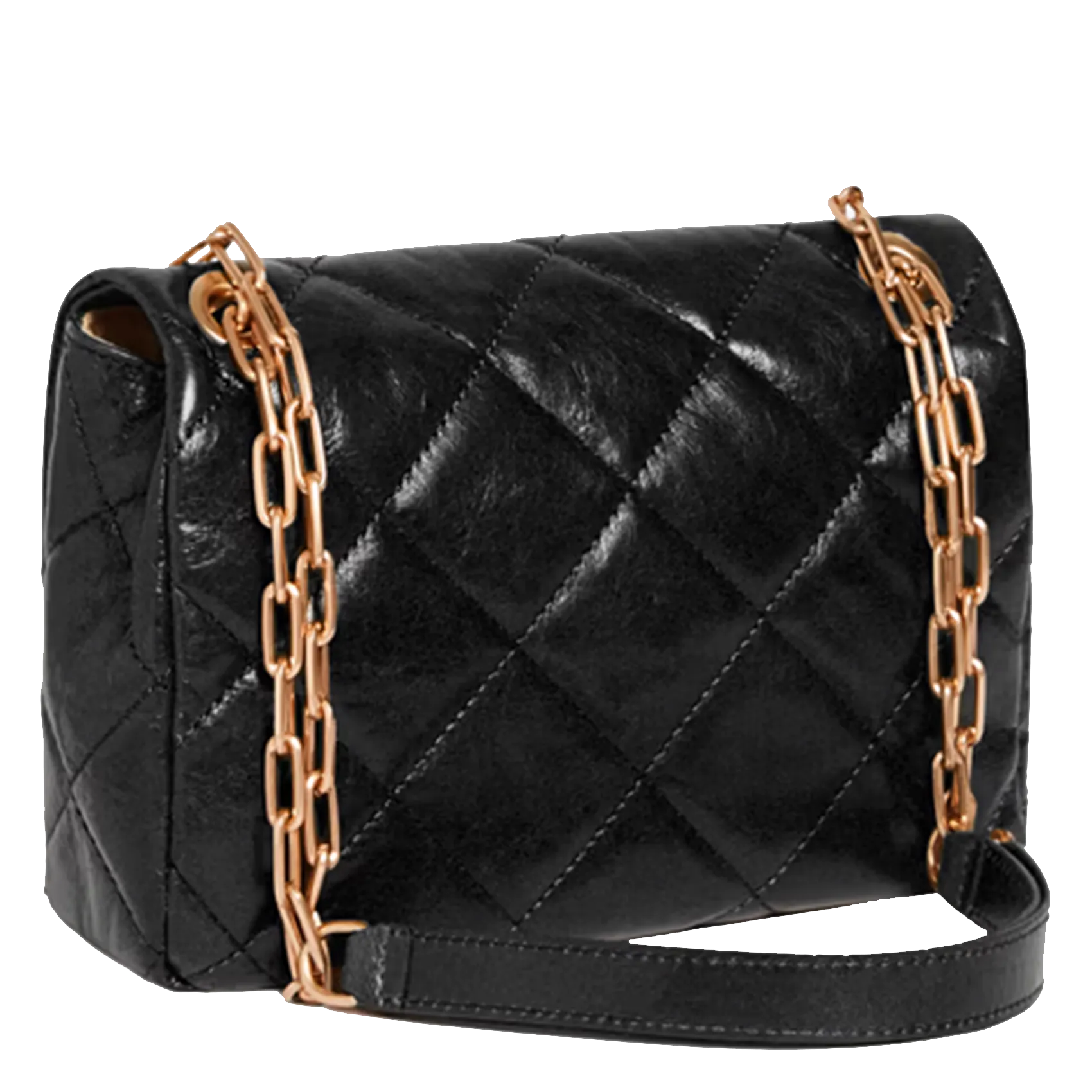  VANESSA BRUNO   GRAND MOON - Borsa a bandoliera in pelle | Nero