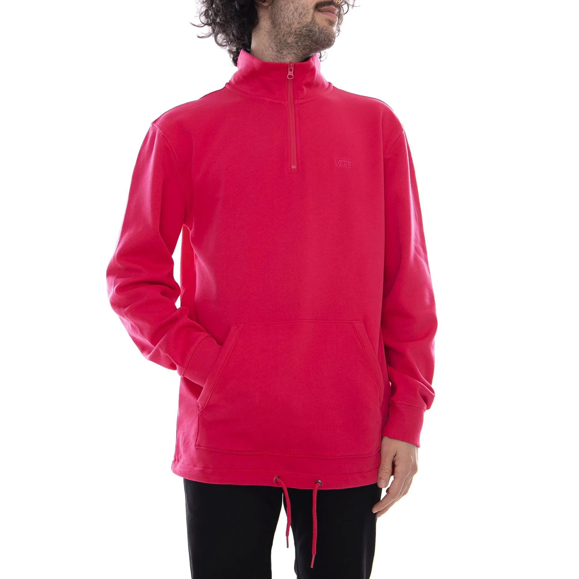 Vans Mn Versa Jazzy - Red - Felpa Collo Alto Uomo Rossa    