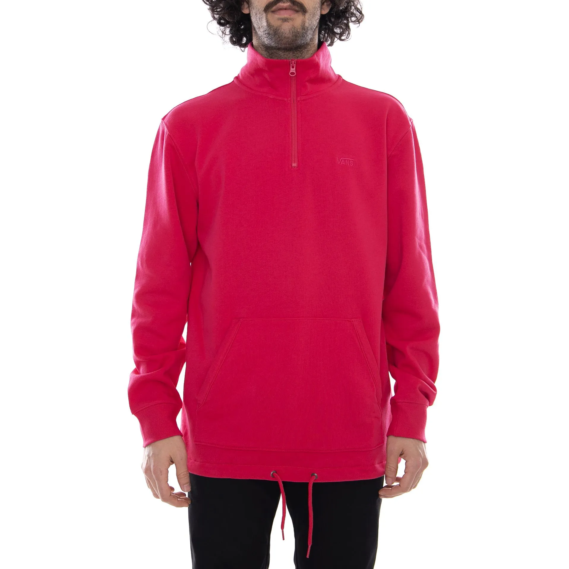 Vans Mn Versa Jazzy - Red - Felpa Collo Alto Uomo Rossa    